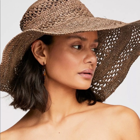 Free People Accessories - Free People Alé Camille raffia floppy sun hat